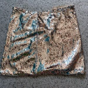 Gold sequin skirt